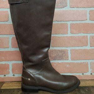 FRANCO Henrietta Brown Leather Boots size 1
